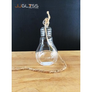 Bulb 15.5 cm. - Hanging vases light bulbs, Height 14.5 cm.